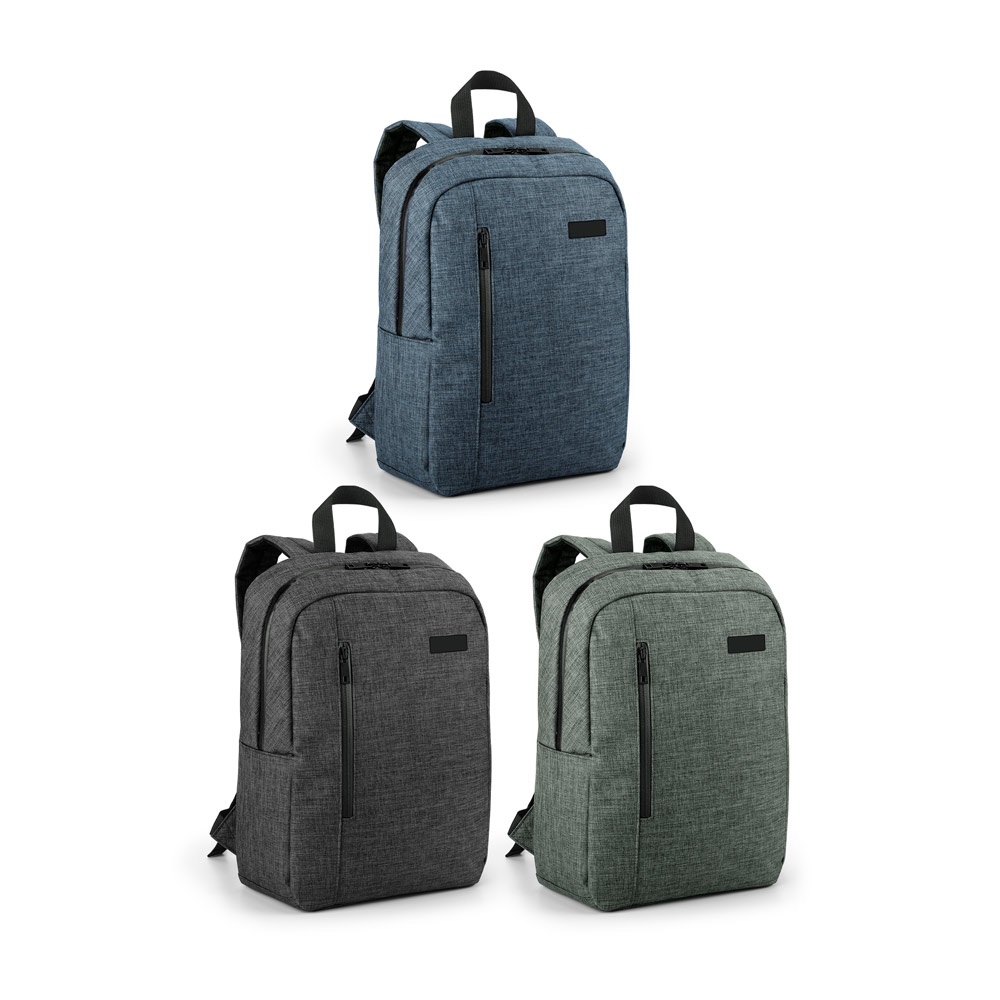 Shades Plate. Mochila para Notebook (14'') em 600d de Alta Densidade com Placa para Personalização (12 L)