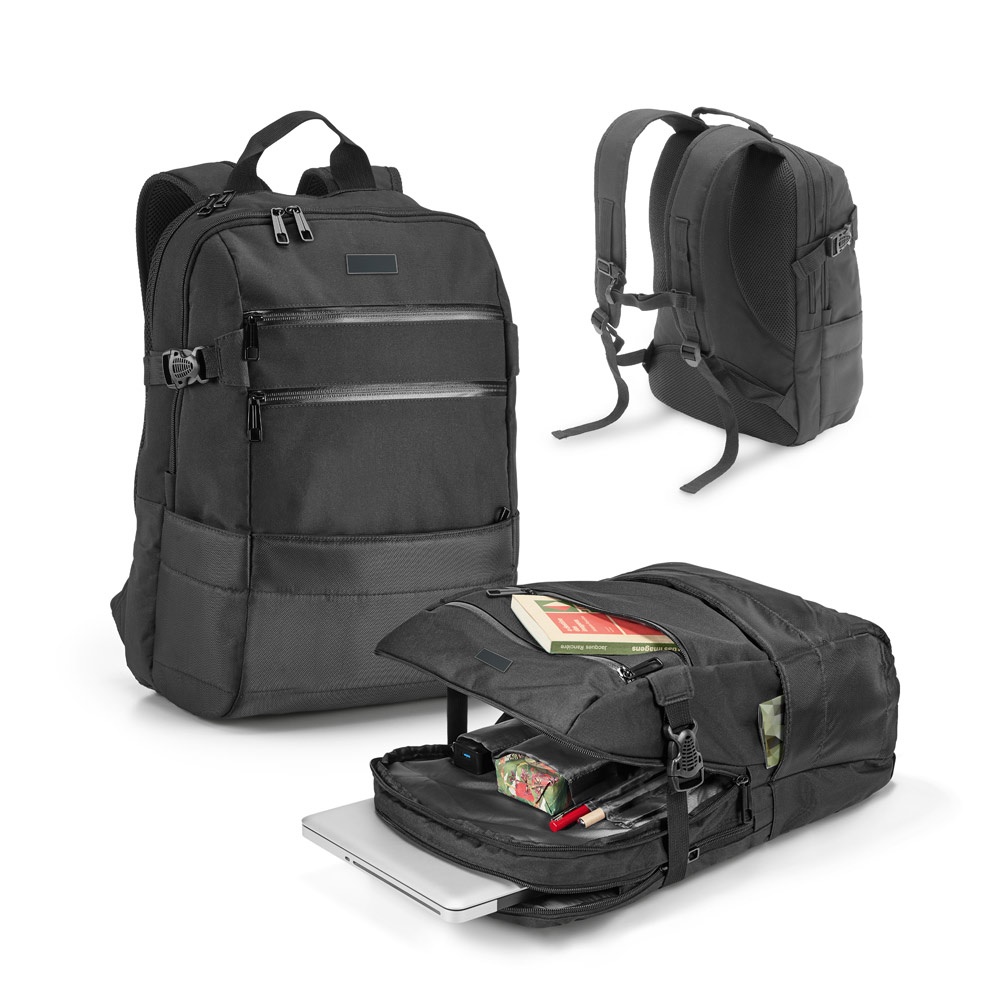 Zippers Plate. Mochila para Notebook (15'6'') em 840d Jacquard com Dois Compartimentos Forrados (25 L)
