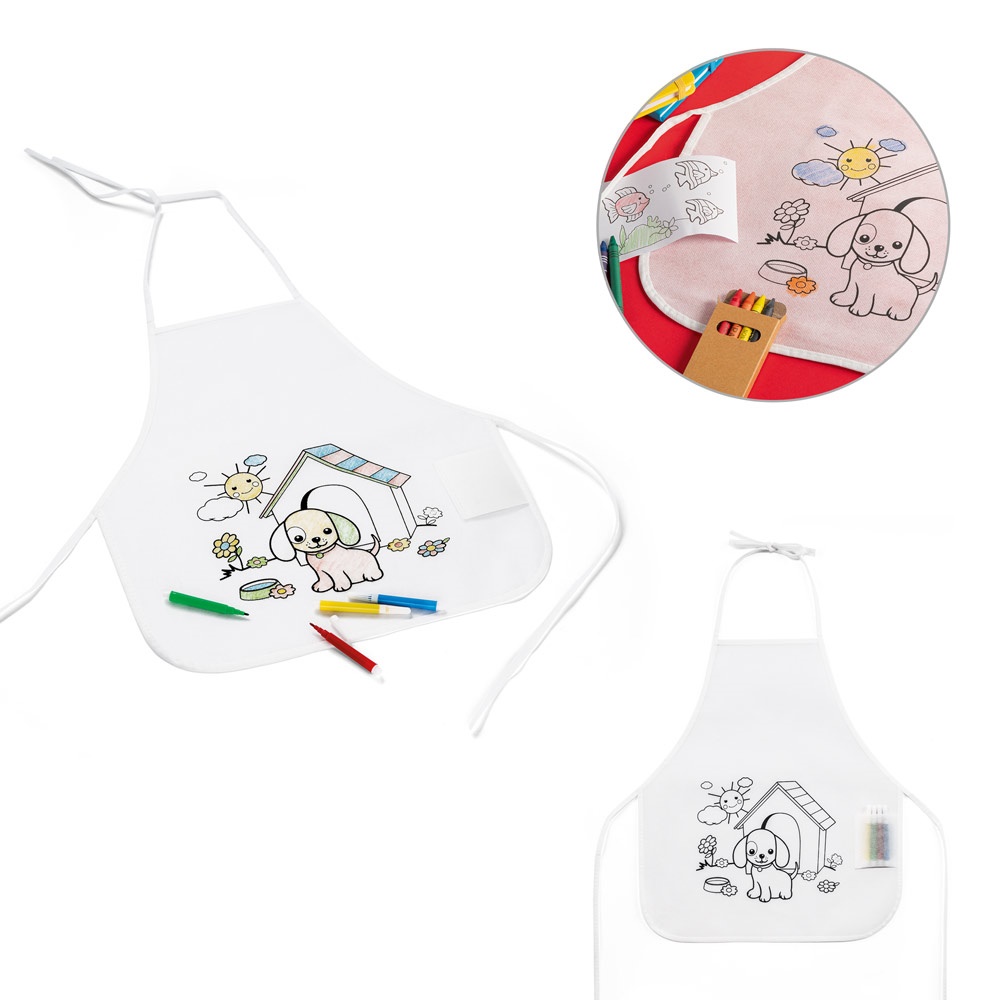 Gusteau. Avental de Criança para Colorir em Non-woven (80 G/m²)