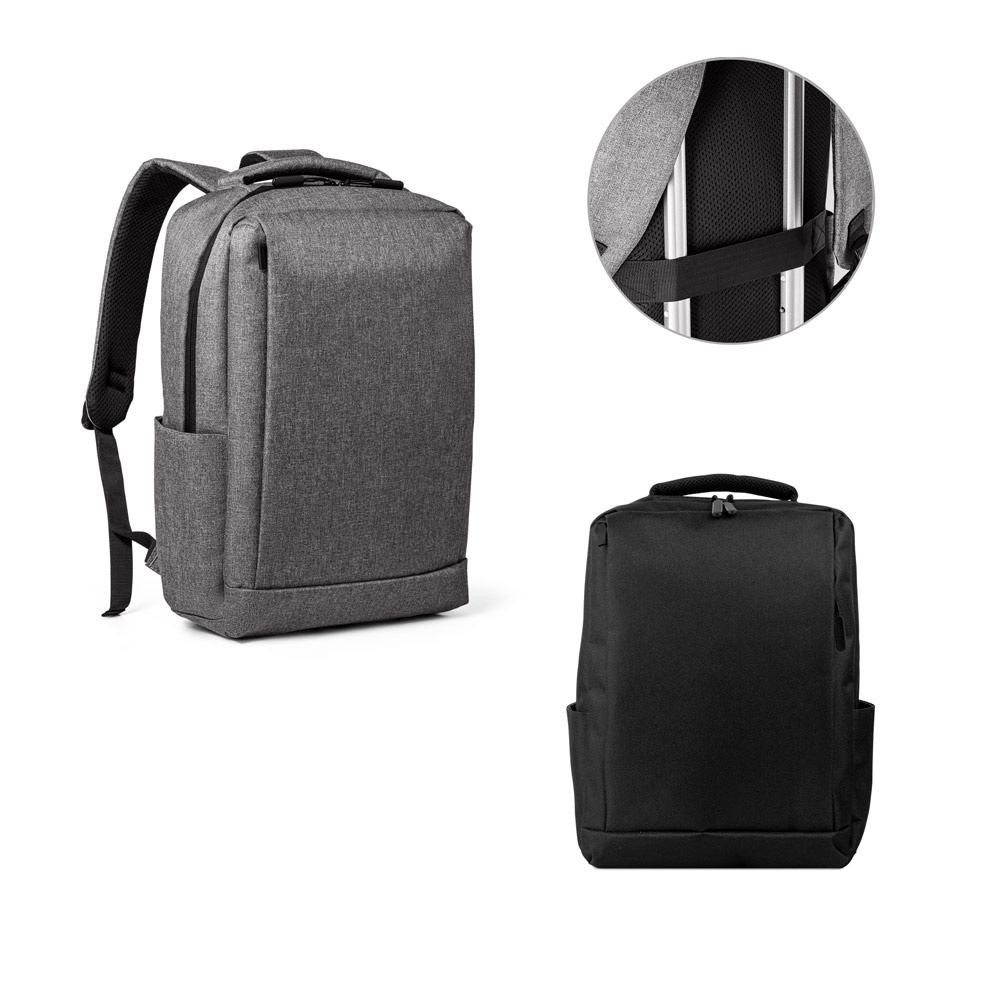Wllington. Mochila para Notebook (15'6") com 2 Divisórias Almofadadas, em 300d de Alta Densidade (14 L)
