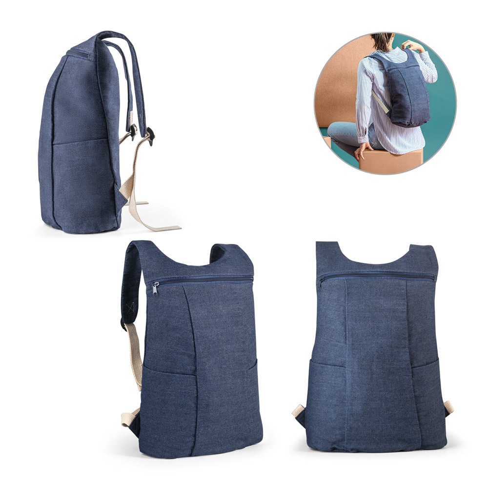 Denim Bpack. Mochila Casual em Denim Reciclado 8 L (300 G/m²)