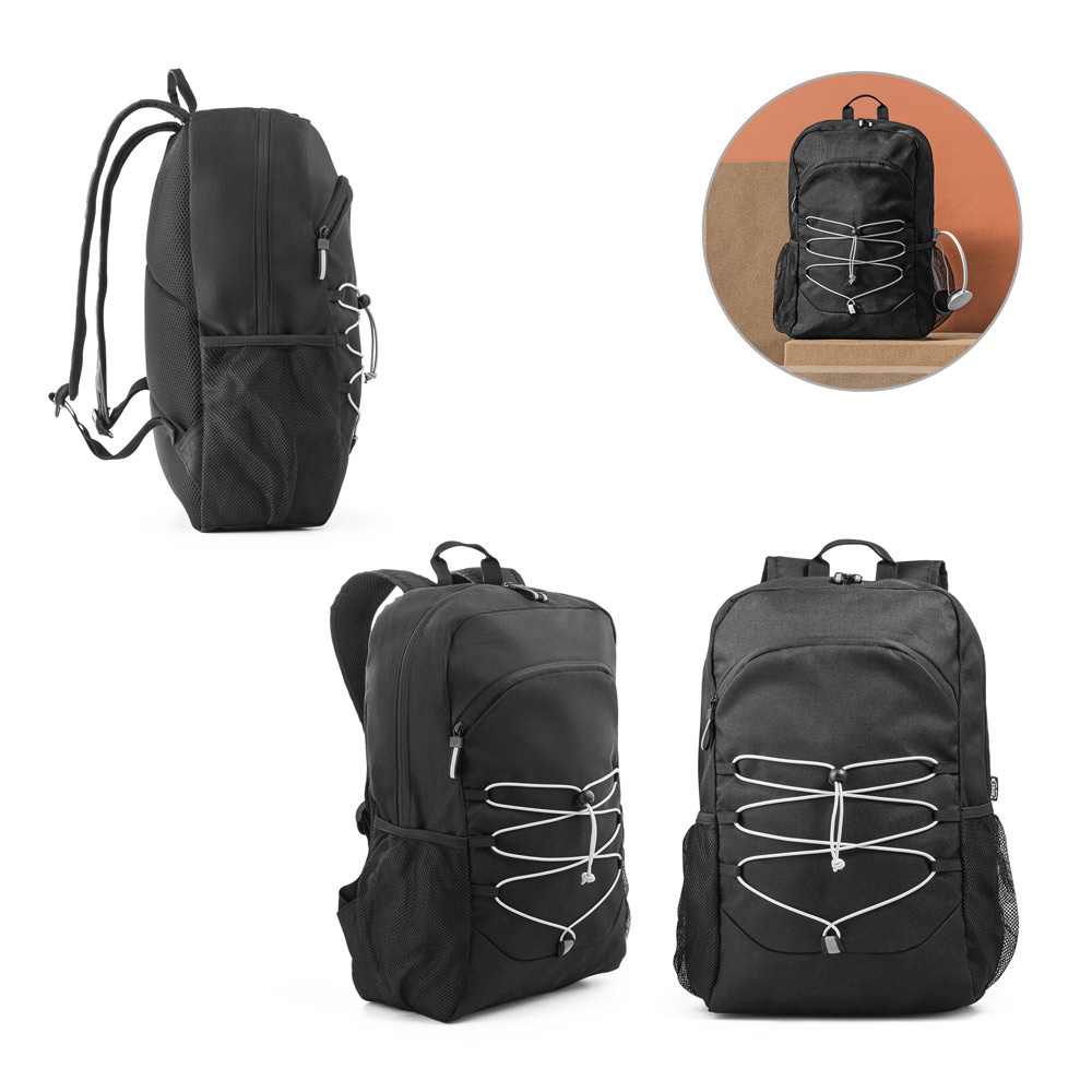 Delfos Backpack. Mochila para Notebook (15'6") em Poliéster Reciclado 300d e Poliéster Reciclado 600d, com Elementos Refletores (18 L)