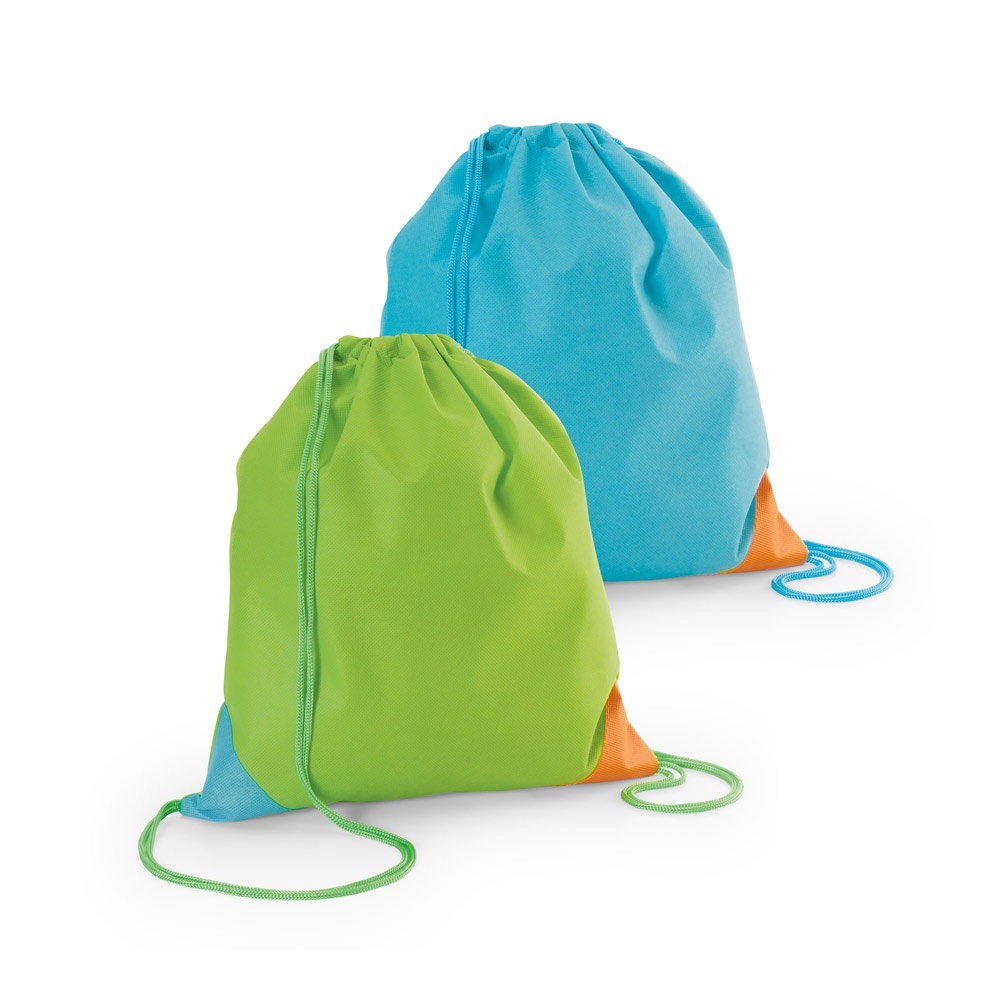 Bissaya. Sacola Tipo Mochila em Non-woven (80 G/m²)