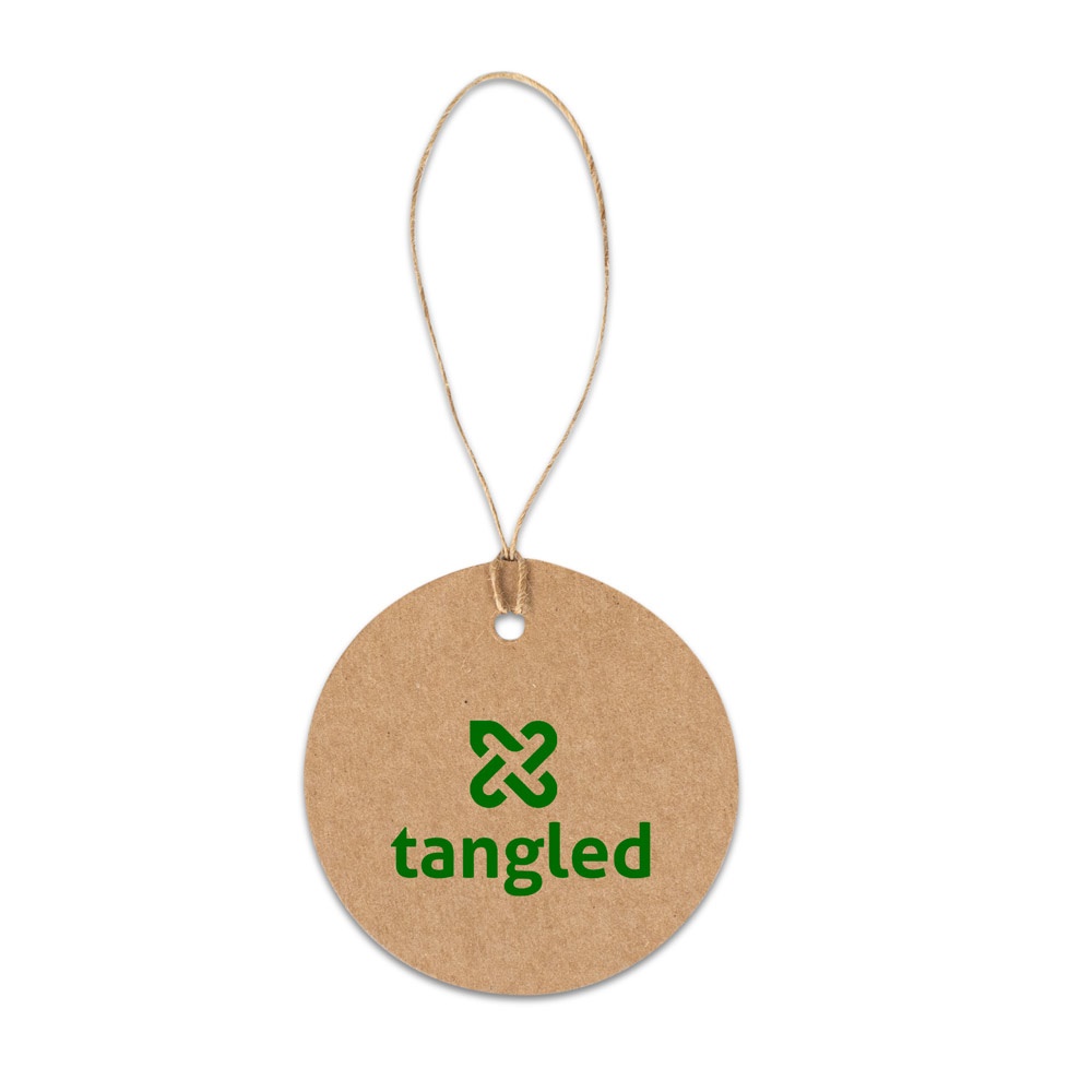 Label Round. Etiqueta em Papel 100% Reciclado (700 G/m²) com Formato Circular