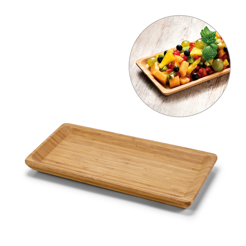 Mustard. Travessa em Bambu Indicada para Servir Alimentos
