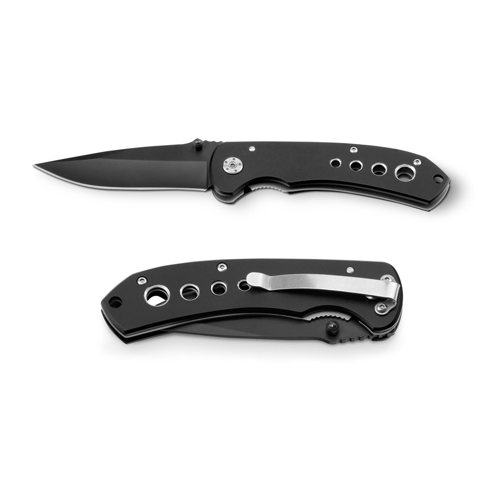 Ninja. Canivete em Aço Inox e Metal com Fecho de Segurança