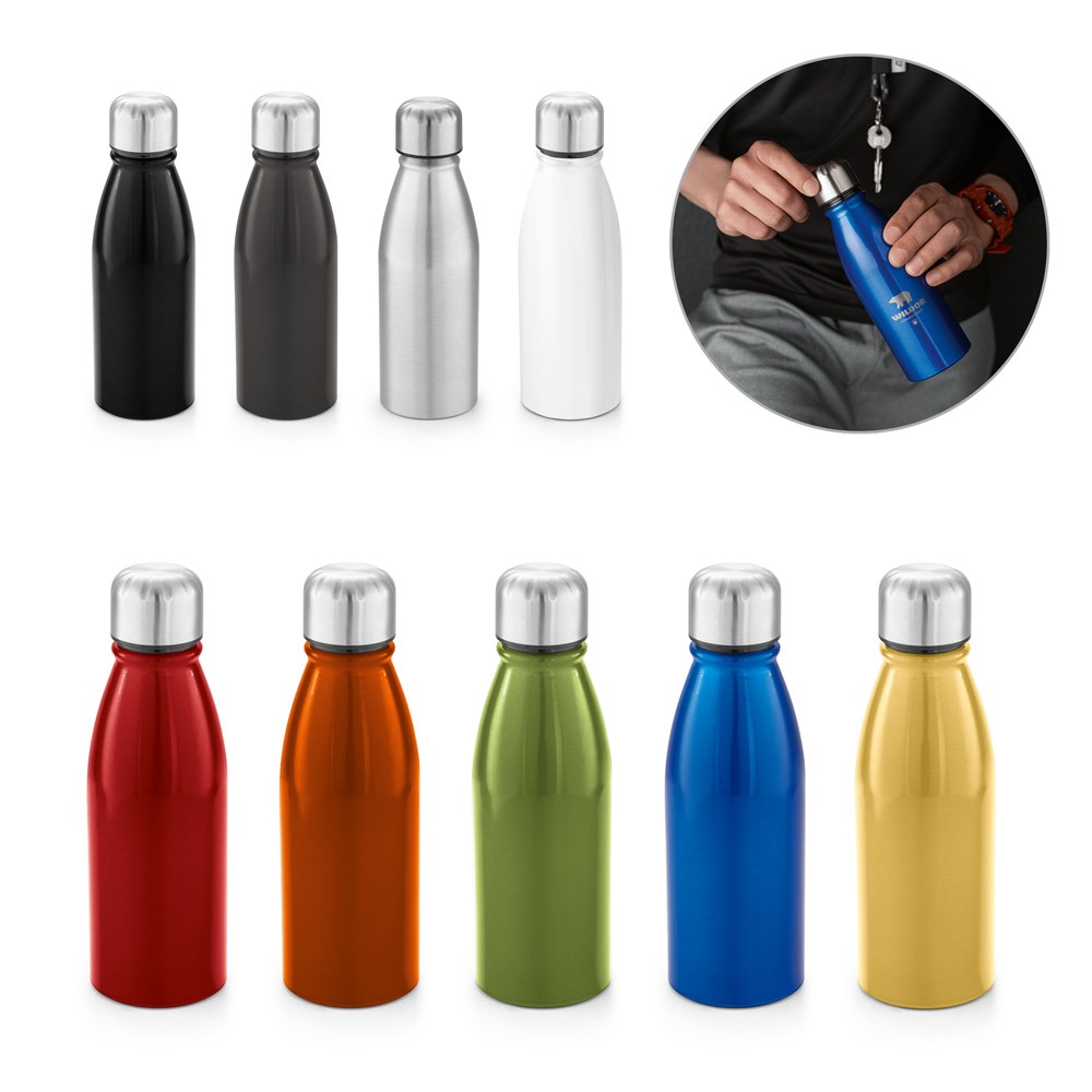 Beane. Squeeze em Alumínio com Tampa em Aço Inox (500 Ml)