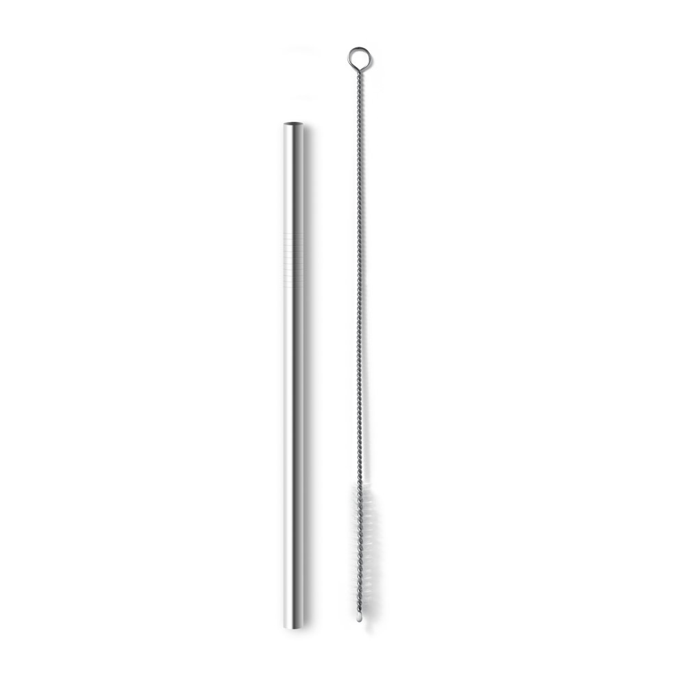 Kahana. Canudo em Aço Inox com Escova de Limpeza