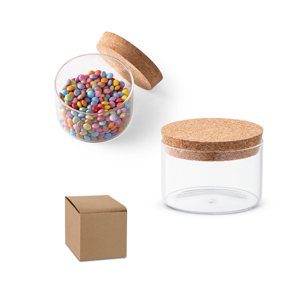 Spice 380. Frasco em Vidro Borosilicato com Tampa de Cortiça 380 Ml