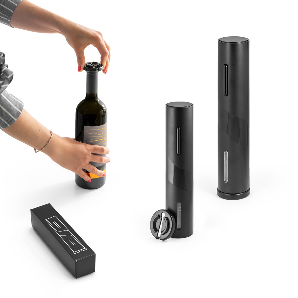 Merlot. Saca-rolhas Elétrico em Abs com Pilhas Inclusas