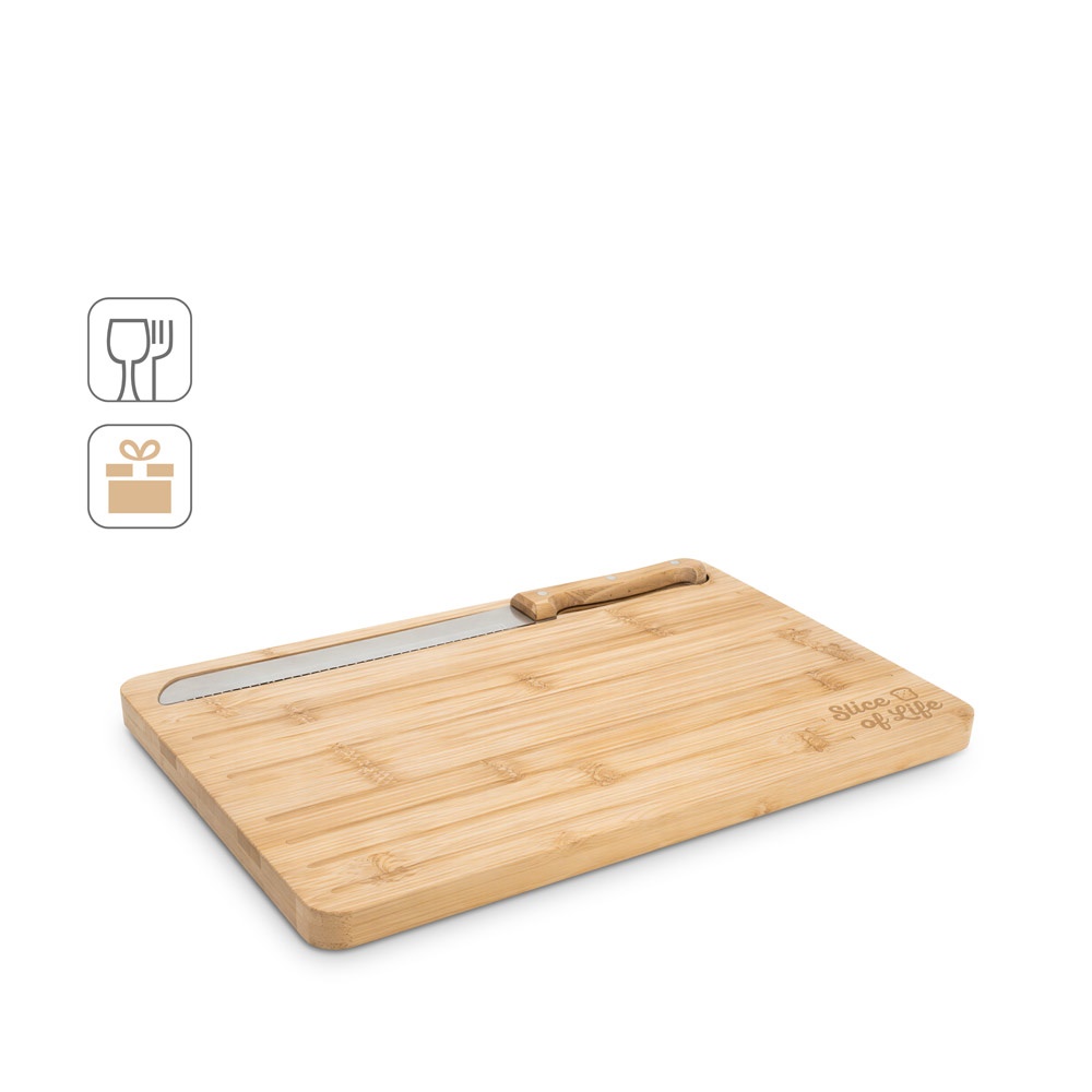 Catcher. Tábua de Cortar Pão em Bambu com Faca Inclusa