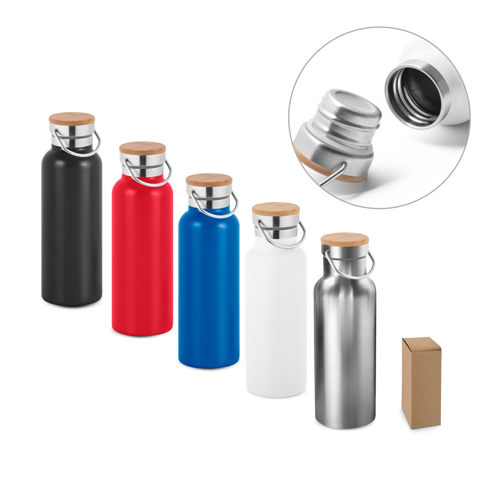 Ragnar. Garrafa Térmica em Aço Inox de Parede Dupla Isolada a Vácuo (570 Ml)