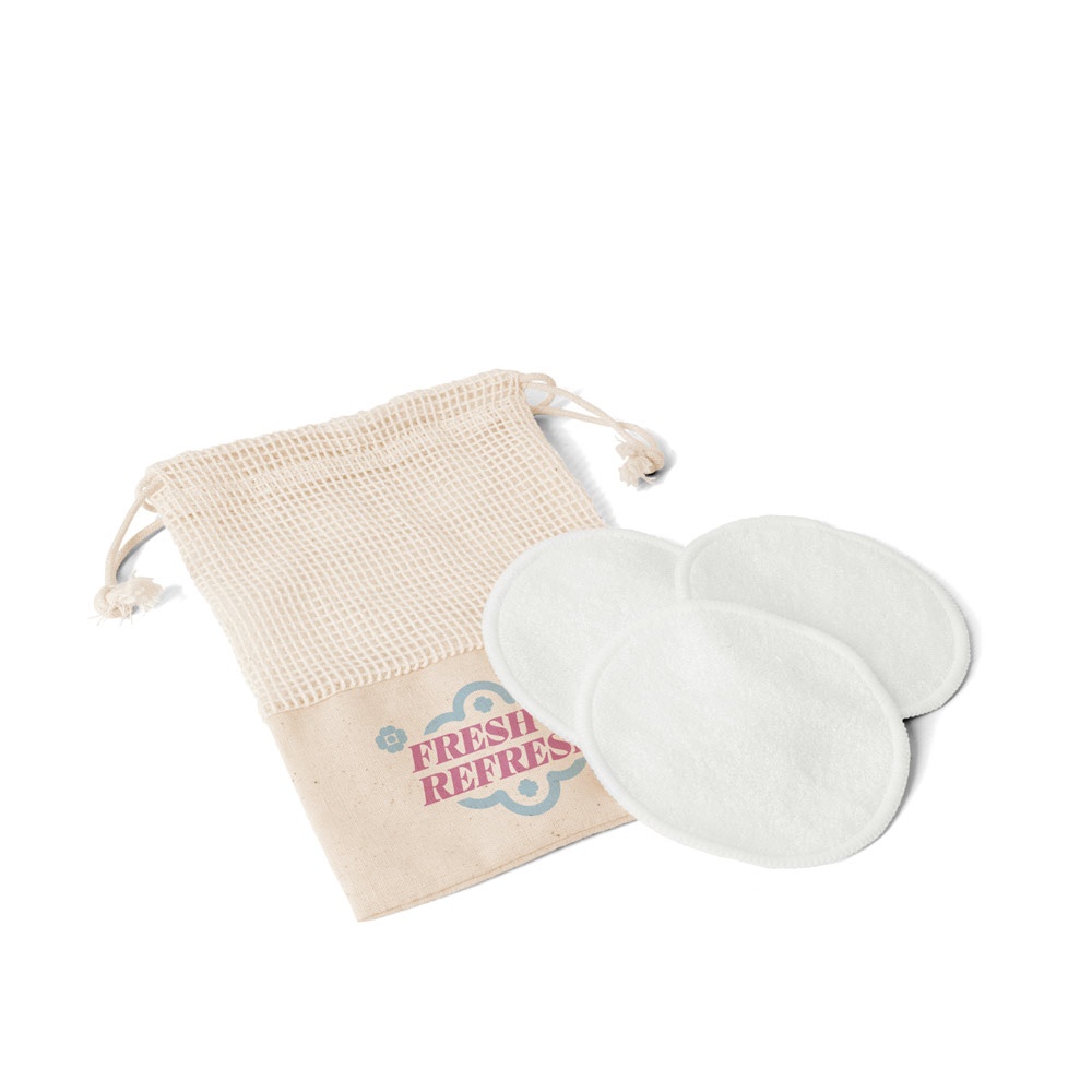 Elise. Conjunto de 3 Discos de Limpeza Facial Laváveis e Reutilizáveis