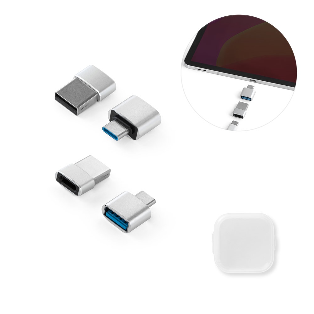 Minsky. Conjunto de Adaptadores em Alumínio