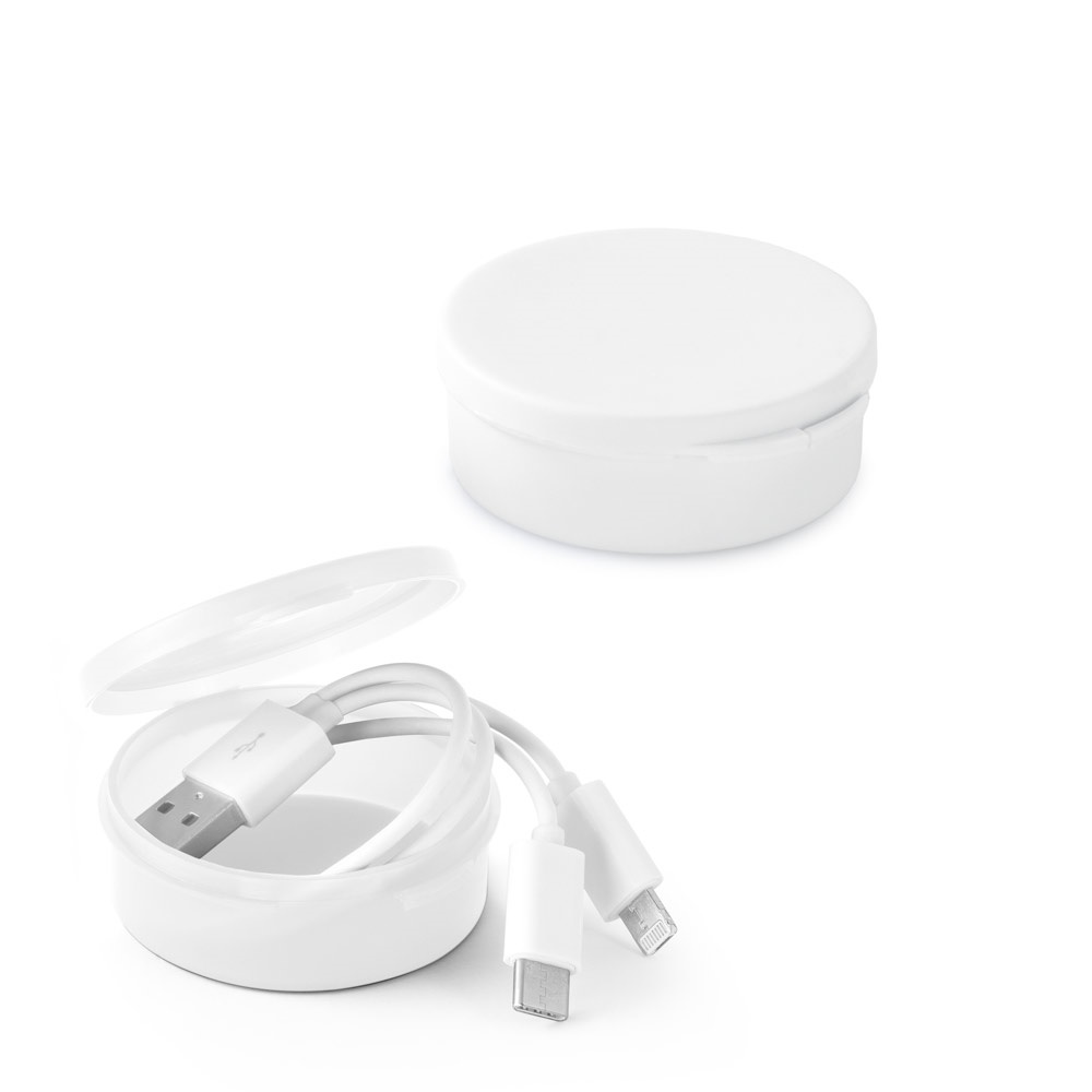 Emmy. Cabo Usb 3 em 1 em Abs e Pvc