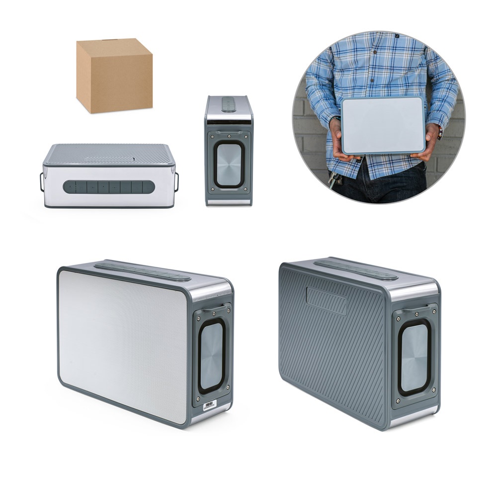 Jouncer. Caixa de Som com Microfone e Autonomia de 7h (5'200 Mah), em Abs 100% Reciclado