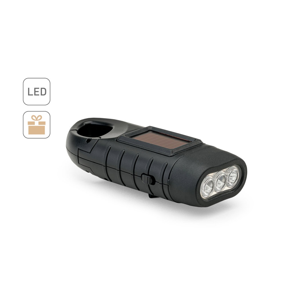 Solarky. Lanterna Compacta de 0'5 W em Abs, com 3 Leds Brancos com 90 Lumens