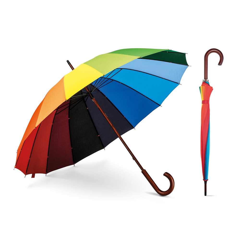 Duha. Guarda-chuva Arco-íris em Poliéster Pongee 190t