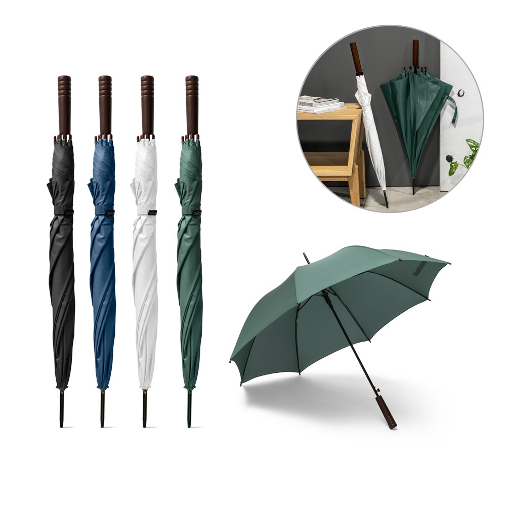 Apolo. Guarda-chuva em 100% Poliéster Reciclado Pongee 190t com Abertura Automática
